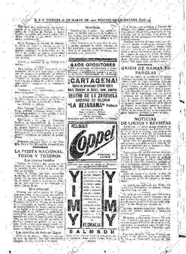 ABC MADRID 26-03-1926 página 20