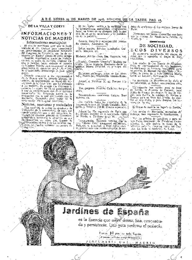 ABC MADRID 29-03-1926 página 16