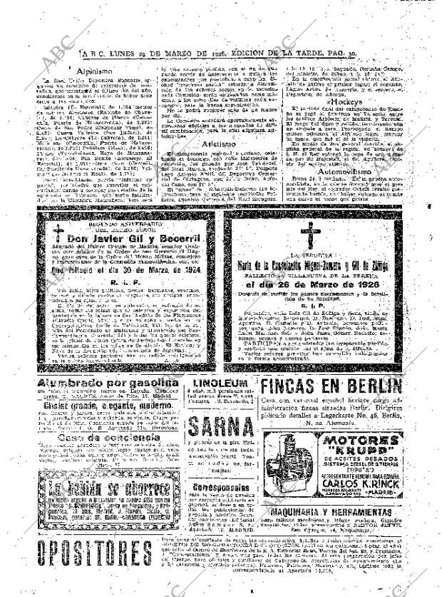 ABC MADRID 29-03-1926 página 30