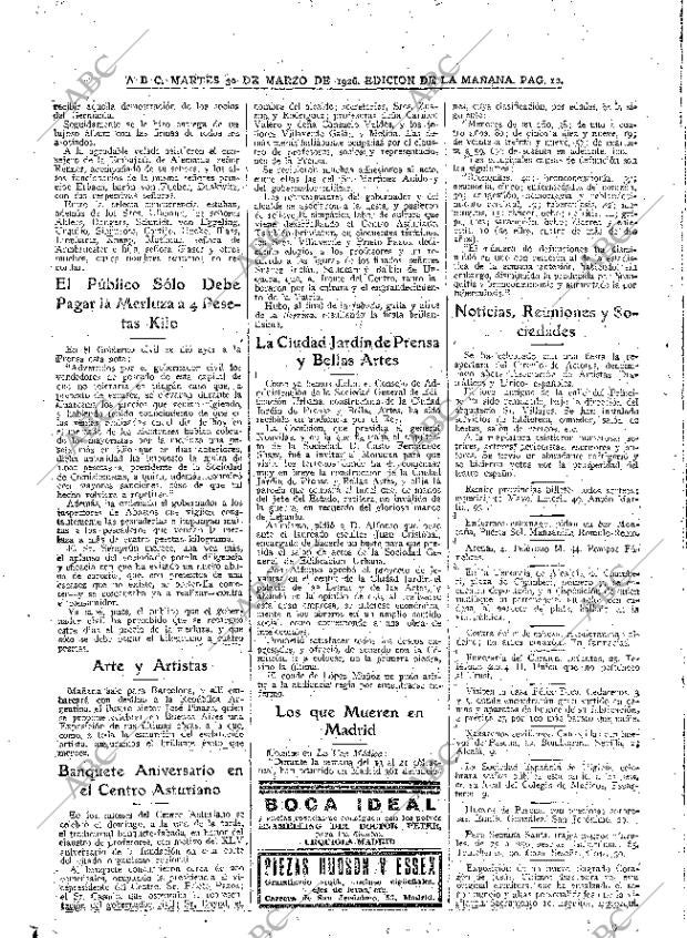 ABC MADRID 30-03-1926 página 12