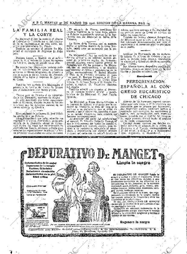 ABC MADRID 30-03-1926 página 14