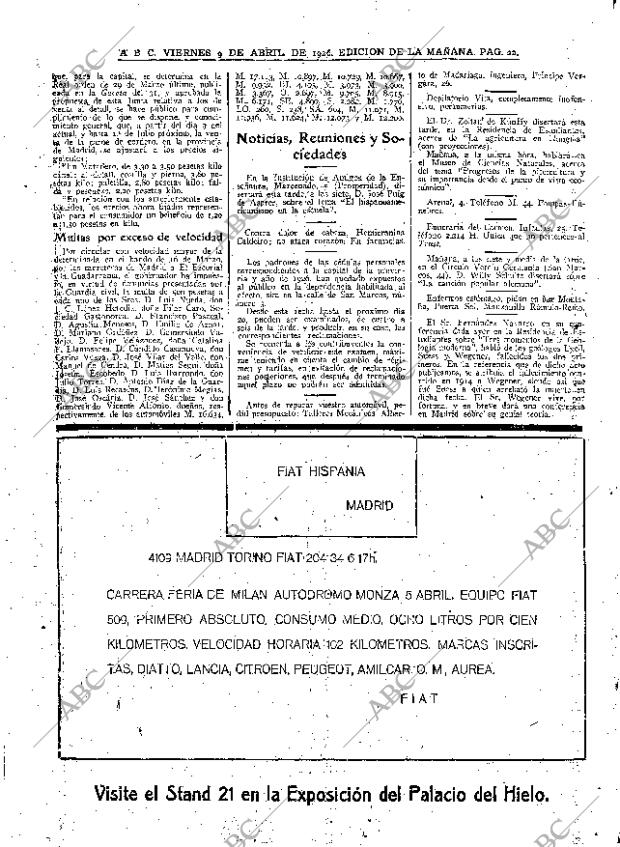 ABC MADRID 09-04-1926 página 22