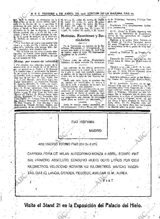 ABC MADRID 09-04-1926 página 22