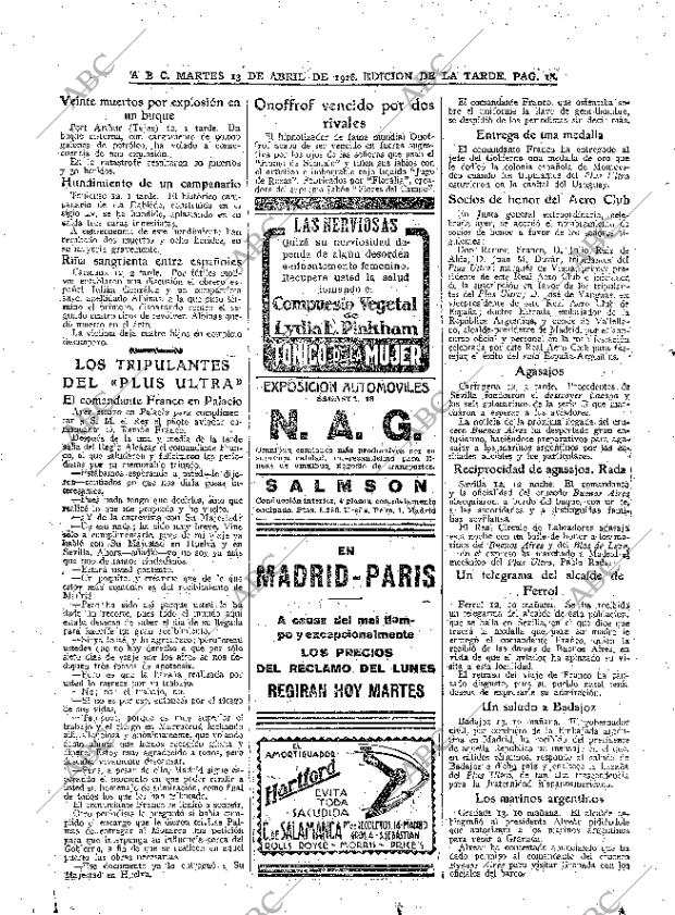 ABC MADRID 13-04-1926 página 18