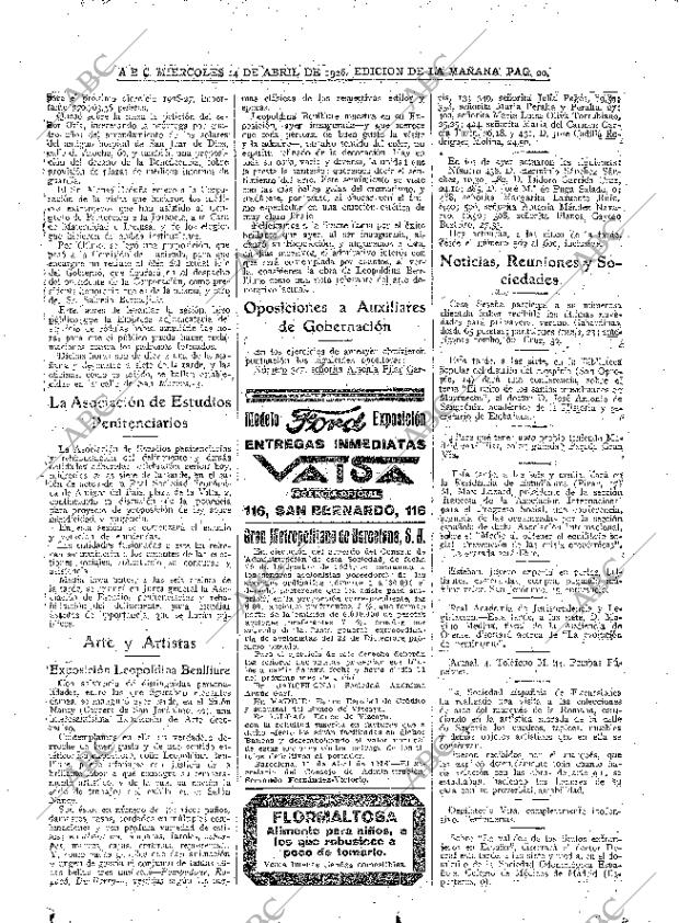 ABC MADRID 14-04-1926 página 20