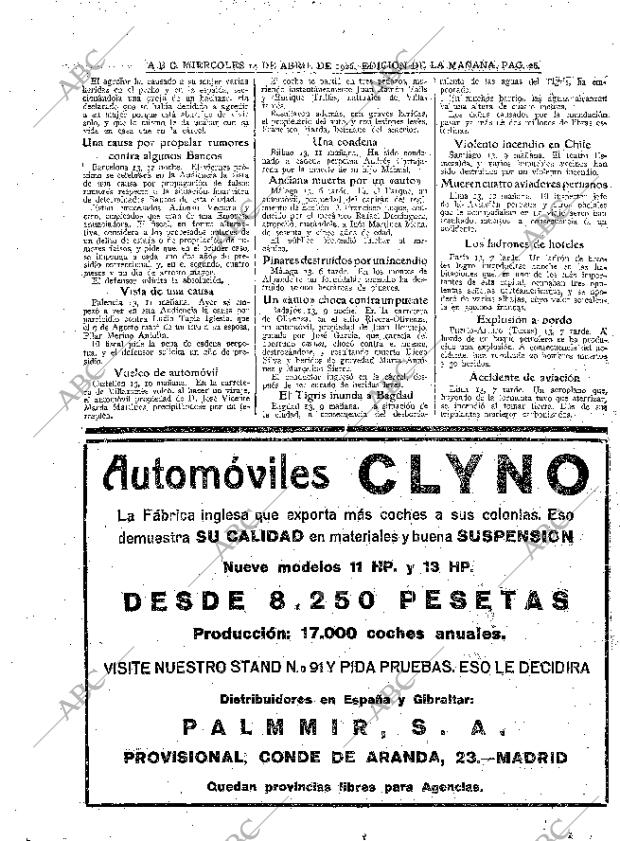 ABC MADRID 14-04-1926 página 26