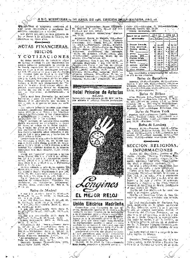 ABC MADRID 14-04-1926 página 28