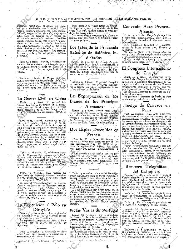 ABC MADRID 15-04-1926 página 26