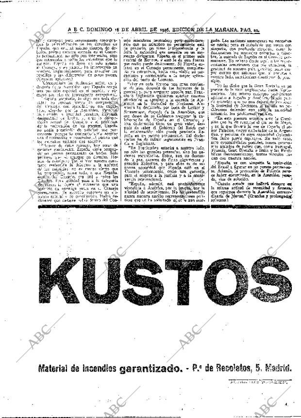 ABC MADRID 18-04-1926 página 20