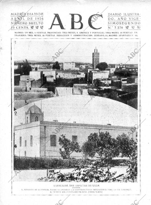 ABC MADRID 20-04-1926 página 1