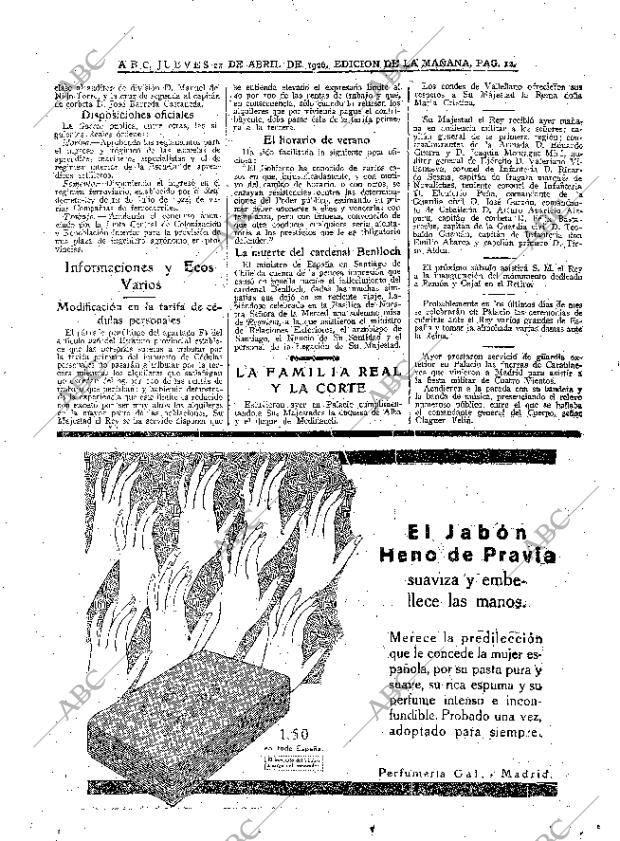 ABC MADRID 22-04-1926 página 12