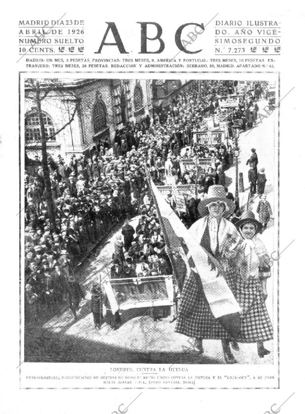 ABC MADRID 23-04-1926 página 1