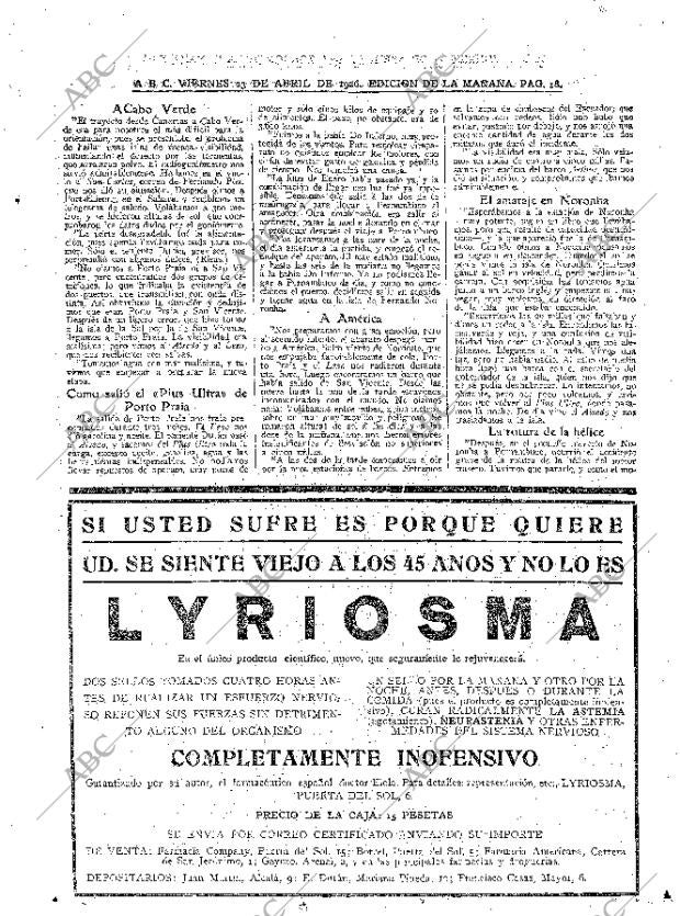 ABC MADRID 23-04-1926 página 18