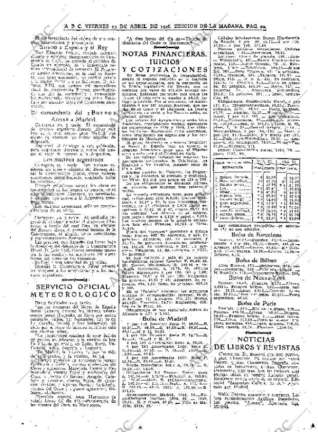 ABC MADRID 23-04-1926 página 20