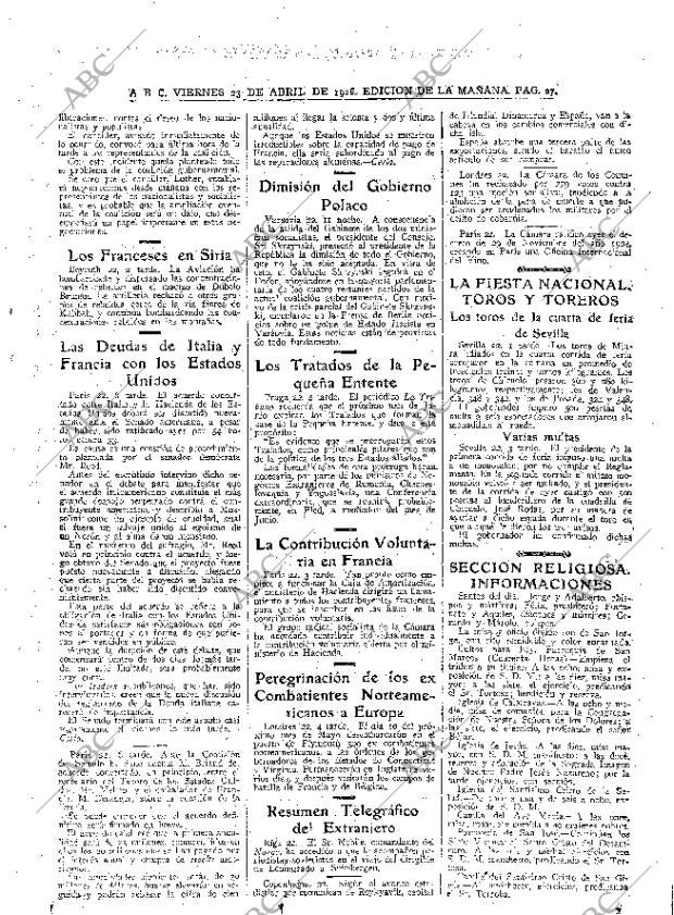 ABC MADRID 23-04-1926 página 27