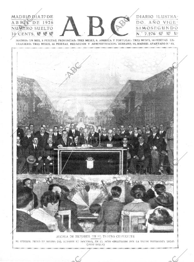 ABC MADRID 27-04-1926 página 1
