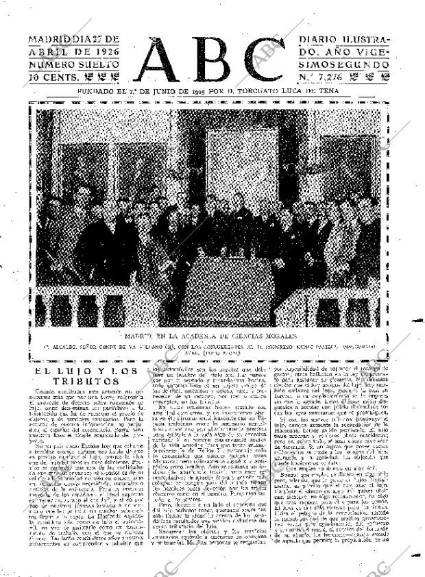 ABC MADRID 27-04-1926 página 3