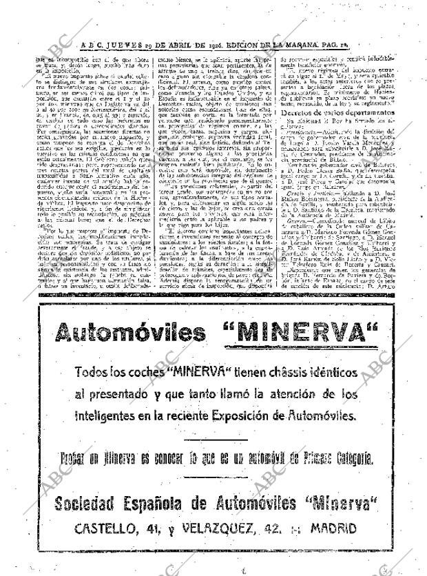ABC MADRID 29-04-1926 página 12
