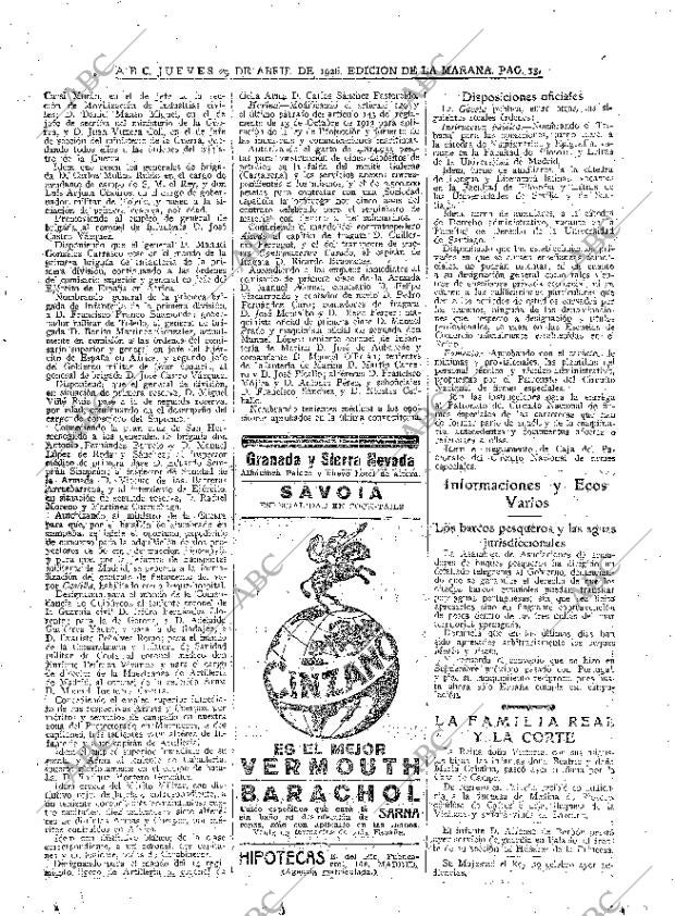 ABC MADRID 29-04-1926 página 13