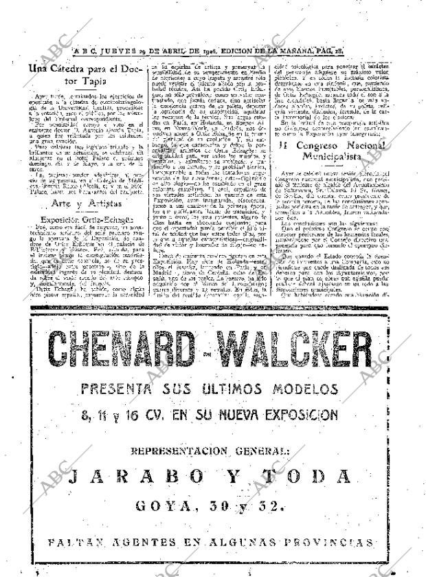 ABC MADRID 29-04-1926 página 18