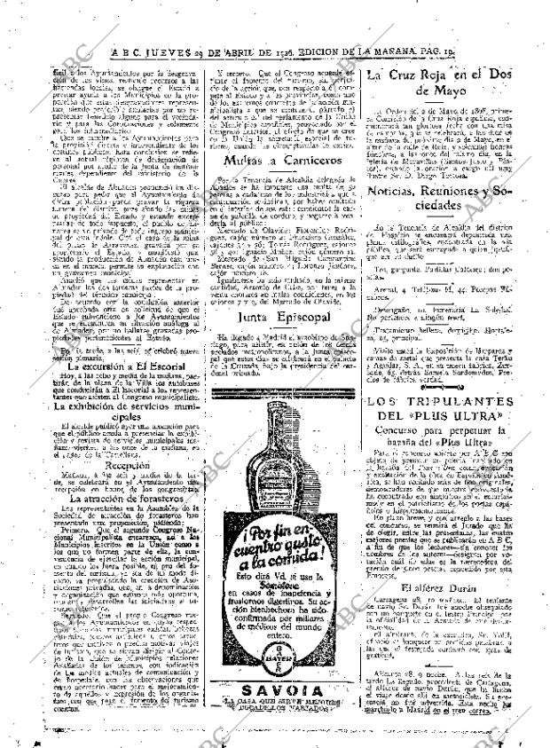 ABC MADRID 29-04-1926 página 19