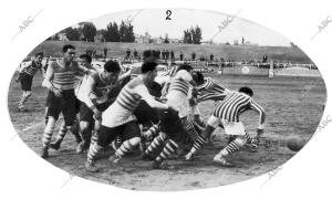 Partido de rugby entre la Unión de Sport de Sans y el Real Club Deportivo...