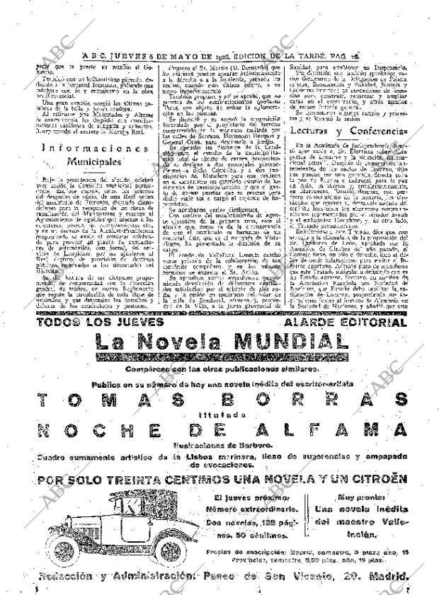 ABC MADRID 06-05-1926 página 16