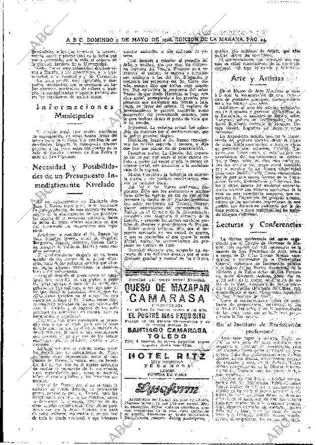 ABC MADRID 09-05-1926 página 24