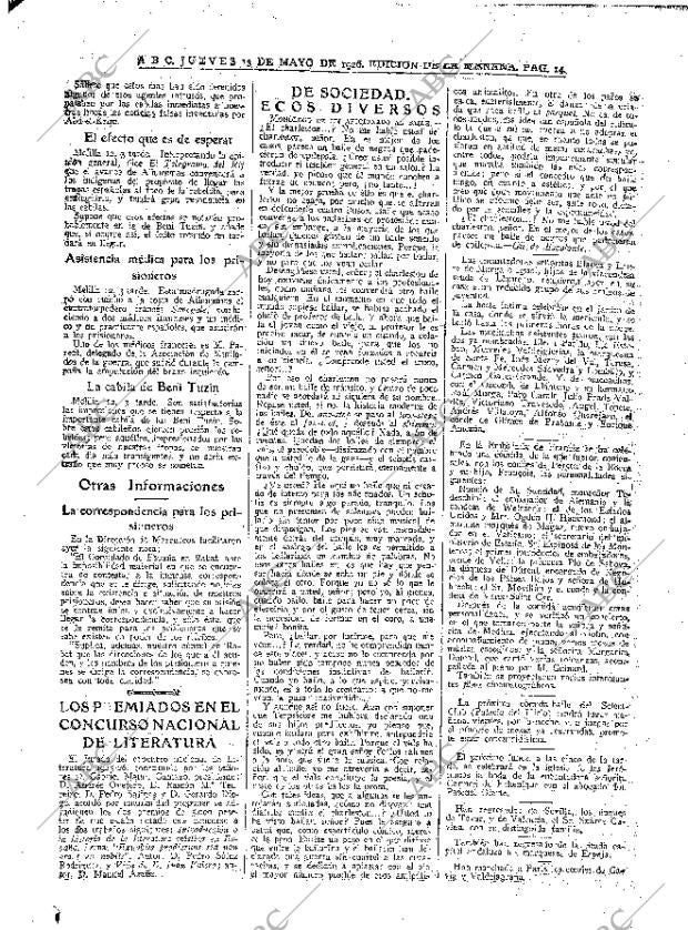 ABC MADRID 13-05-1926 página 14