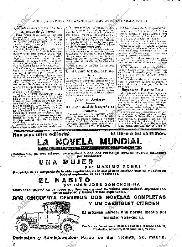 ABC MADRID 13-05-1926 página 18