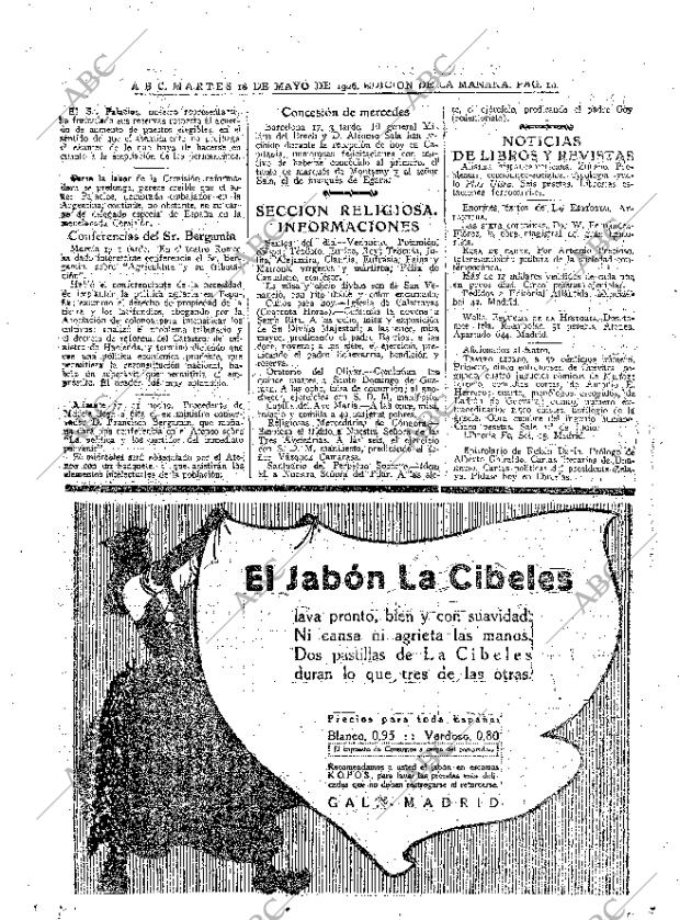 ABC MADRID 18-05-1926 página 16