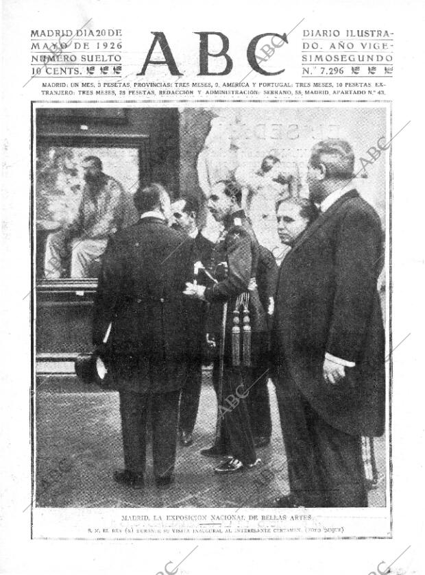 ABC MADRID 20-05-1926 página 1