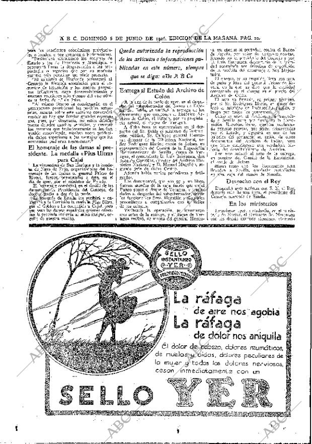 ABC MADRID 06-06-1926 página 20