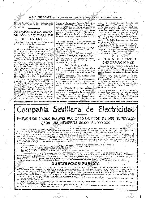 ABC MADRID 09-06-1926 página 20