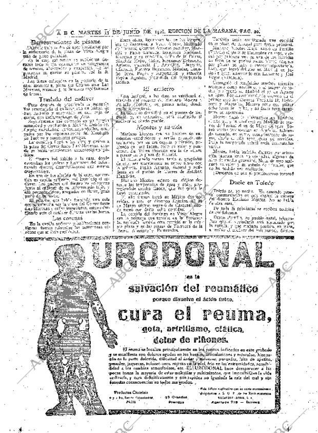 ABC MADRID 15-06-1926 página 20