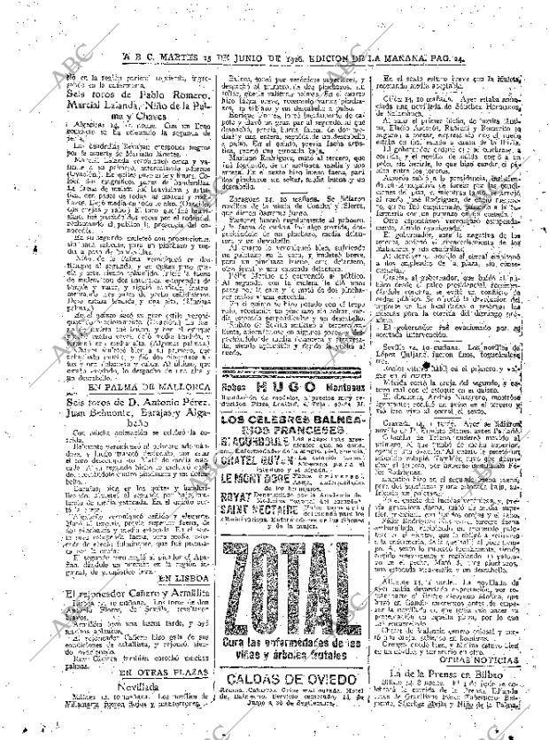 ABC MADRID 15-06-1926 página 24