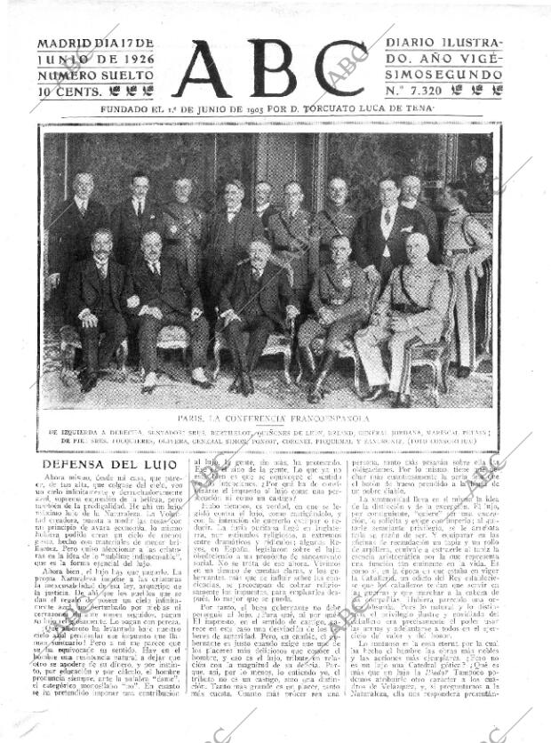ABC MADRID 17-06-1926 página 1