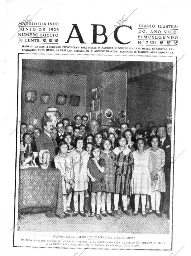 ABC MADRID 18-06-1926 página 1