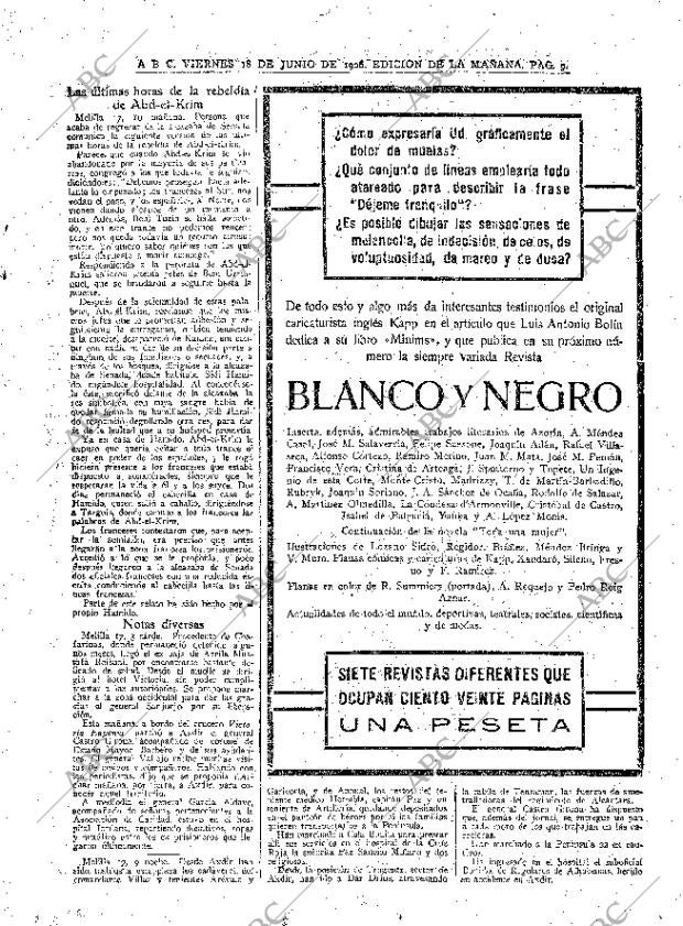 ABC MADRID 18-06-1926 página 9