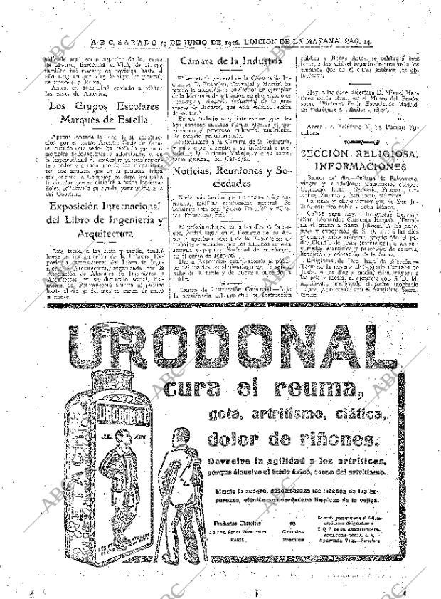 ABC MADRID 19-06-1926 página 14