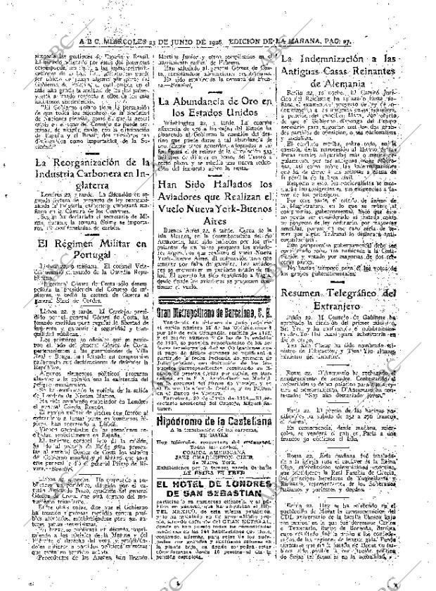 ABC MADRID 23-06-1926 página 27