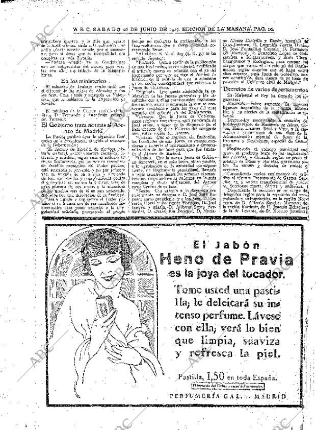 ABC MADRID 26-06-1926 página 10