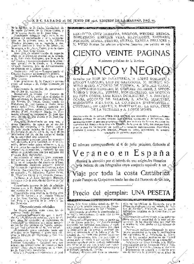 ABC MADRID 26-06-1926 página 11