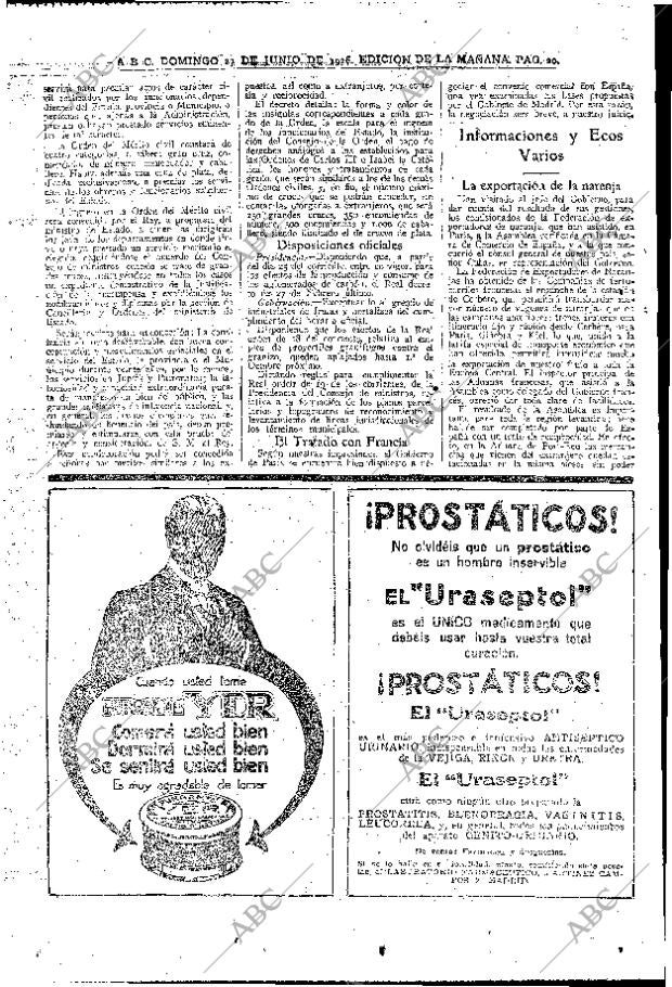 ABC MADRID 27-06-1926 página 20