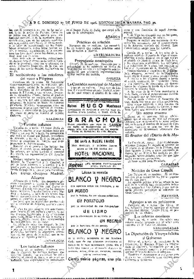 ABC MADRID 27-06-1926 página 30