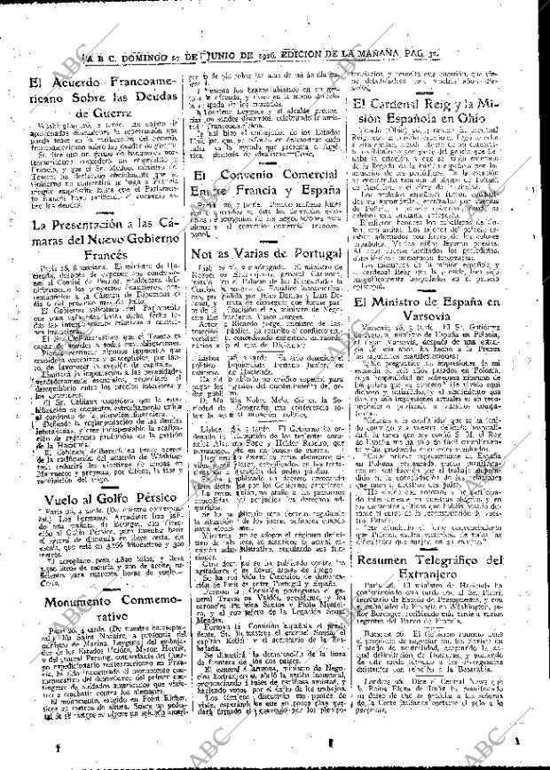 ABC MADRID 27-06-1926 página 32