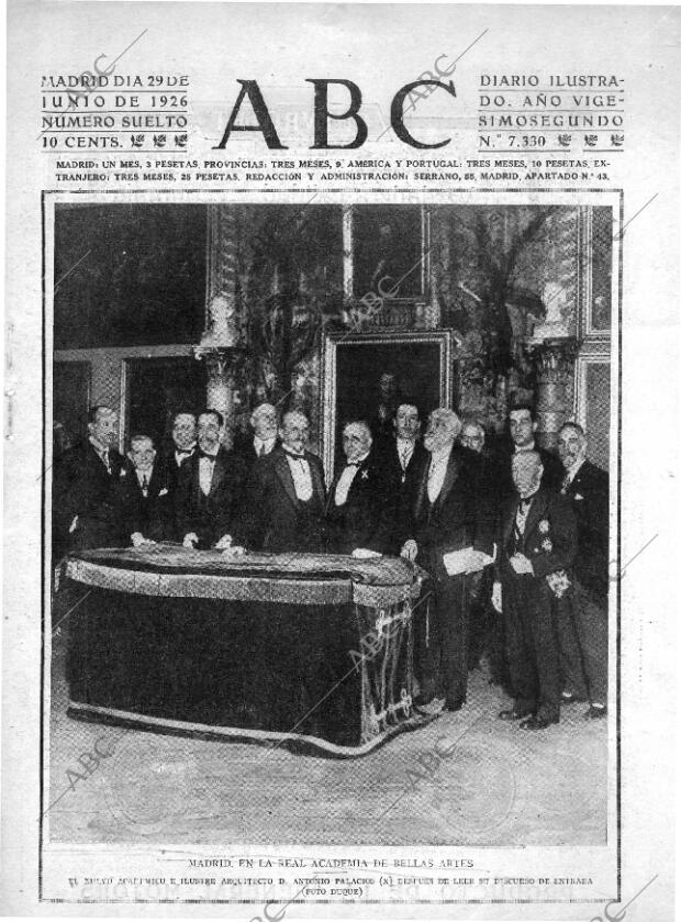 ABC MADRID 29-06-1926 página 1