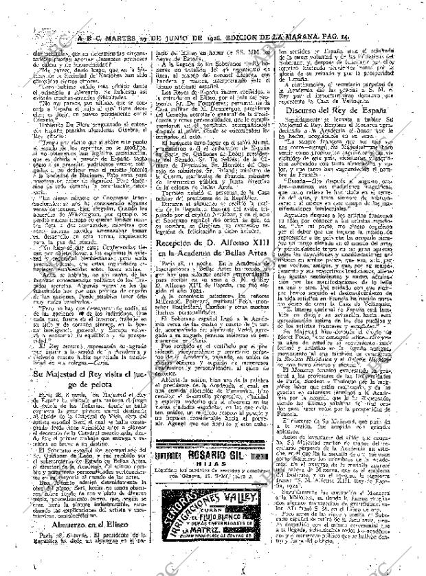 ABC MADRID 29-06-1926 página 14