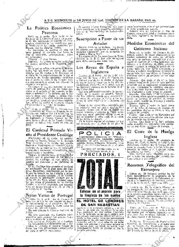 ABC MADRID 30-06-1926 página 22