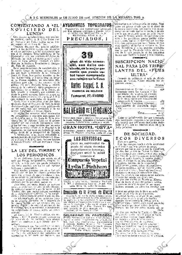 ABC MADRID 30-06-1926 página 9